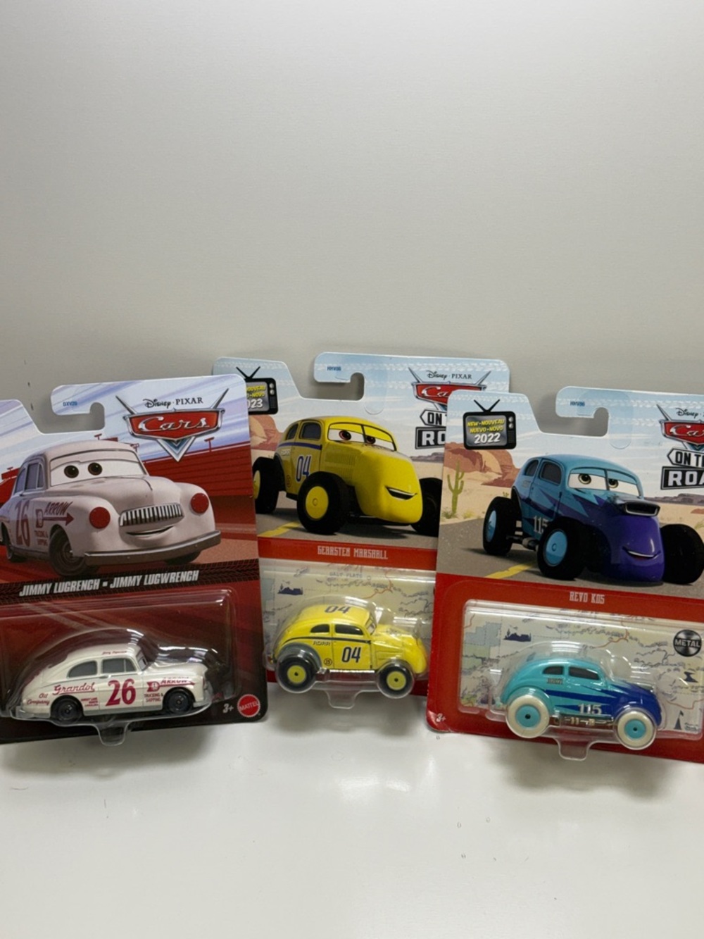 Disney Pixar Cars On the Road Pack - Yellow, Blue, White Die-Cast Vehicles
